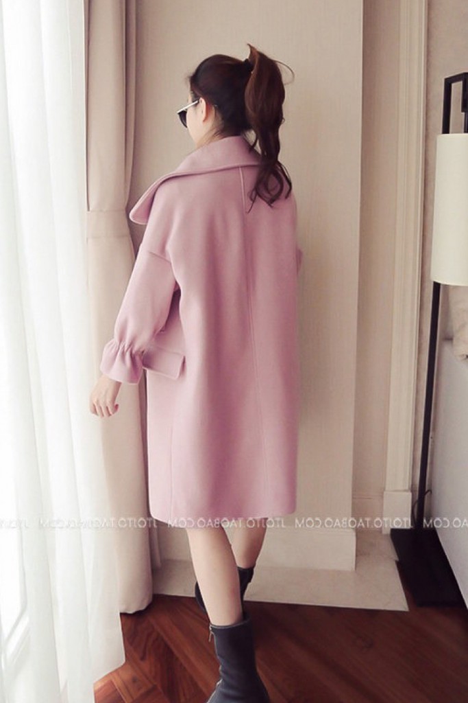 Áo khoác dạ nỉ form dài đang thịnh