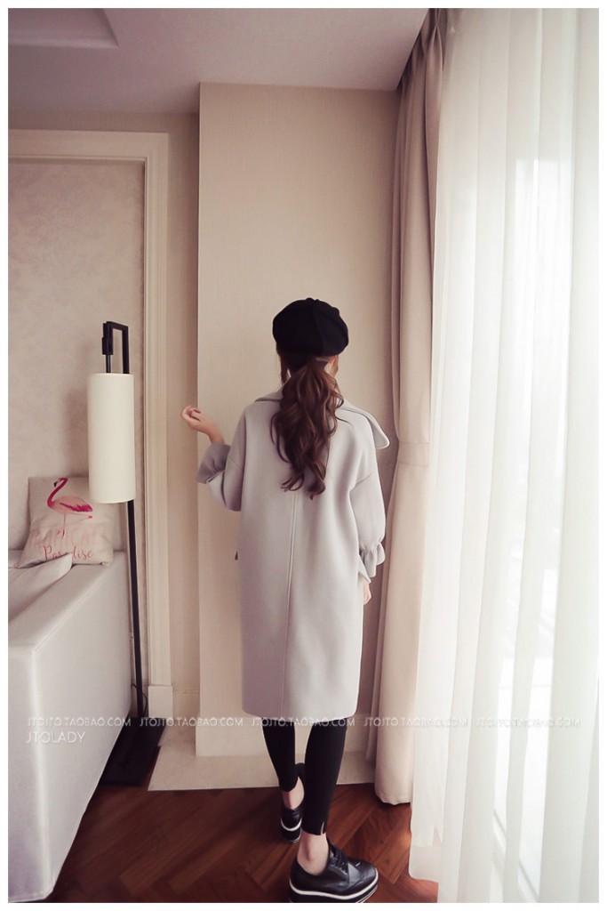 Áo khoác dạ nỉ form dài đang thịnh