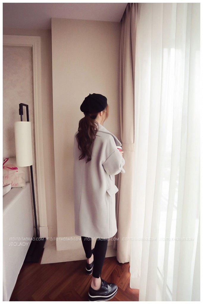 Áo khoác dạ nỉ form dài đang thịnh