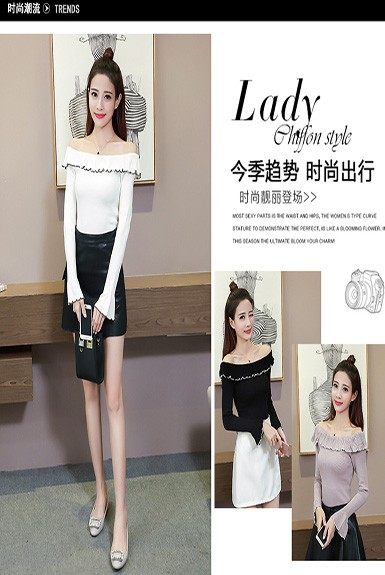 Áo len tay dài nhúng bèo ở tay cá tính