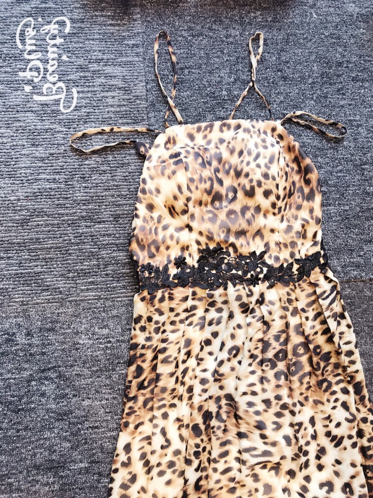 Đầm maxi da beo phối ren đẹp