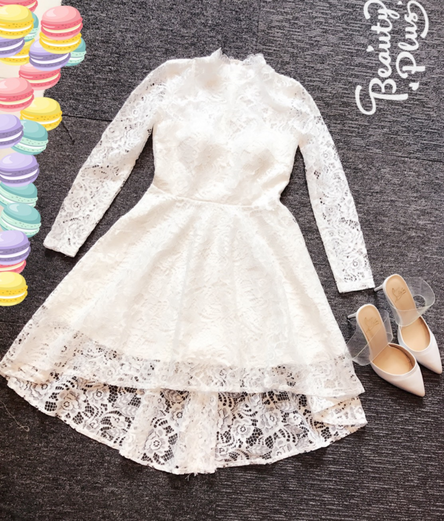 Đầm ren đuôi tôm