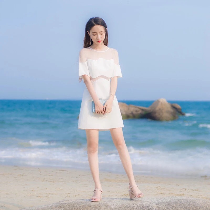 Đầm ôm body gợn sóng