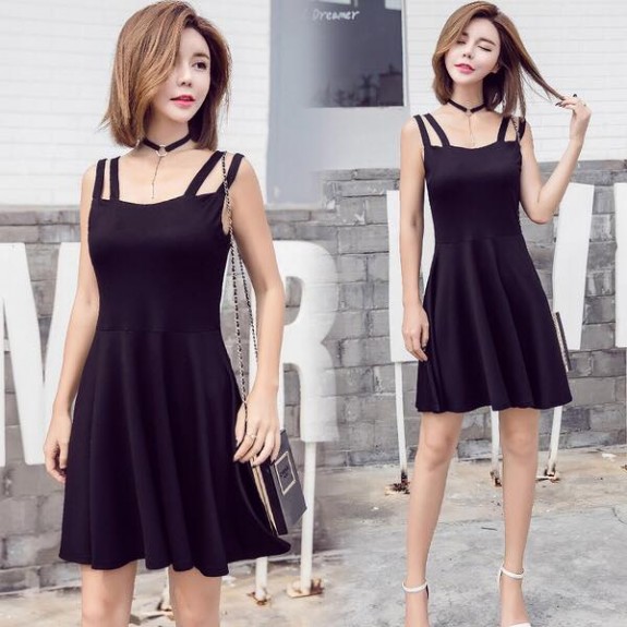 Đầm xòe 2 dây 2 bên Đầm xòe 2 dây 2 bên