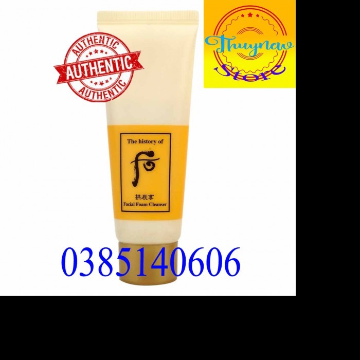 Sữa rửa mặt hoàng cung Whoo vàng Gongjingyang Facial Cleansing Foam 40ml - DATE 2024