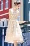 Đầm maxi đẹp tay ngắn họa tiết Đầm maxi đẹp tay ngắn họa tiết