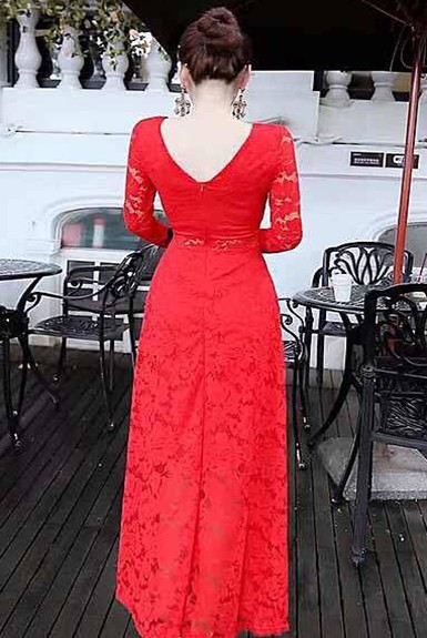 Đầm dự tiệc ren xòe sang trọng Đầm dự tiệc ren xòe sang trọng