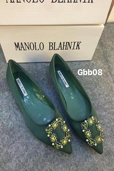Giày búp bê mũi nhọn họa tiết đá tinh xảo