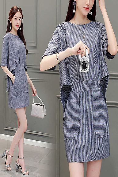 Đầm công sở dạng áo cánh dơi kiểu 2 túi Đầm công sở dạng áo cánh dơi kiểu 2 túi