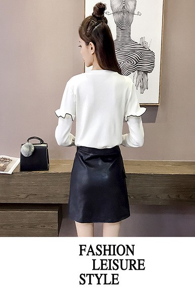 Áo len tay dài nhúng bèo ở tay cá tính Áo len tay dài nhúng bèo ở tay cá tính