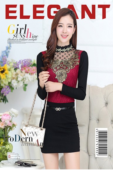 Áo ren tay dài đính đá sang trọng