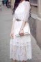 Đầm maxi ren trắng dạo phố Đầm maxi ren trắng dạo phố